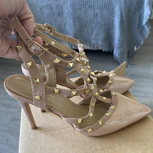 Catherine Malandrino Pink and Gold Sexy Heels - Picture 6 of 10